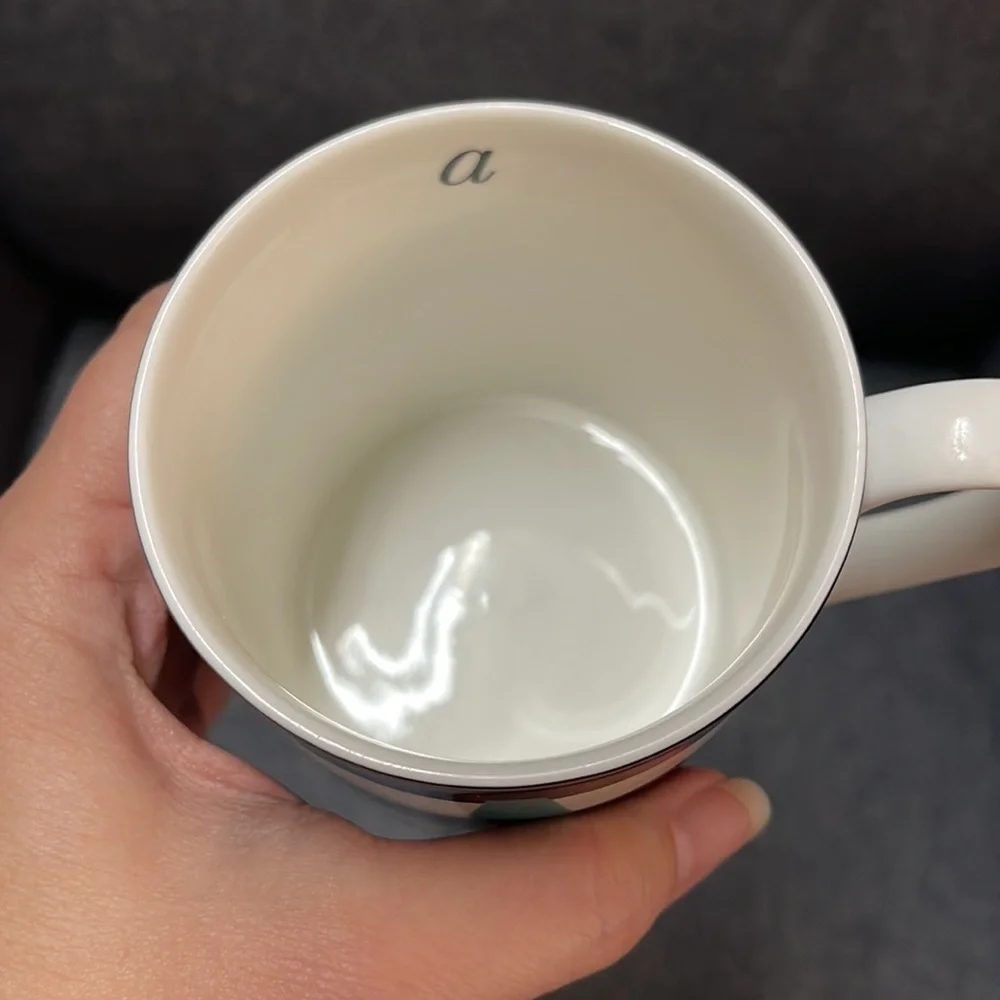Kate Spade Wickford Red Letter Day Monogram Mug- A